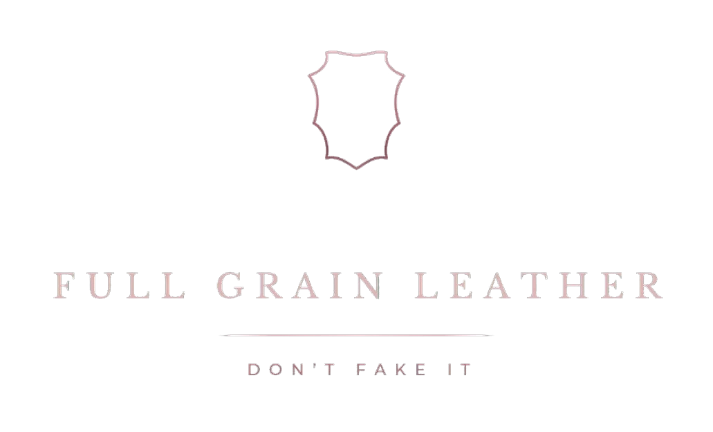 Full-grain leather. Because we don't fake it.